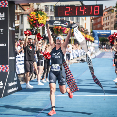 Zieleinlauf Triathlon Tübingen