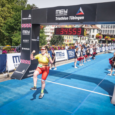 Zieleinlauf Triathlon Tübingen